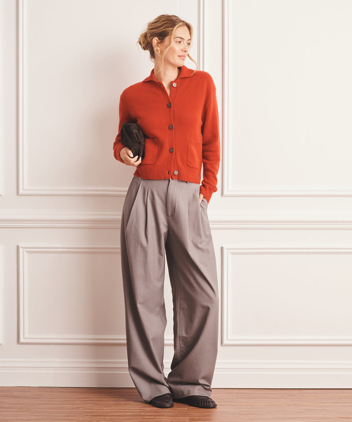 Collared Cashmere Cardigan