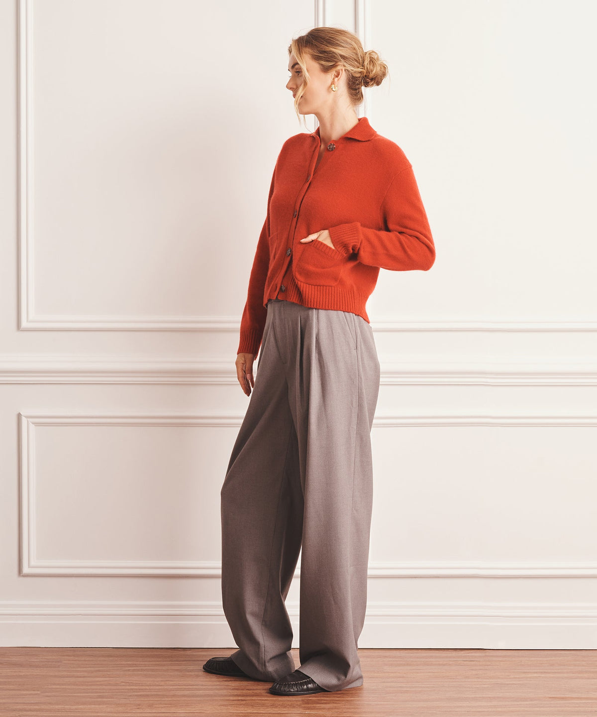Collared Cashmere Cardigan