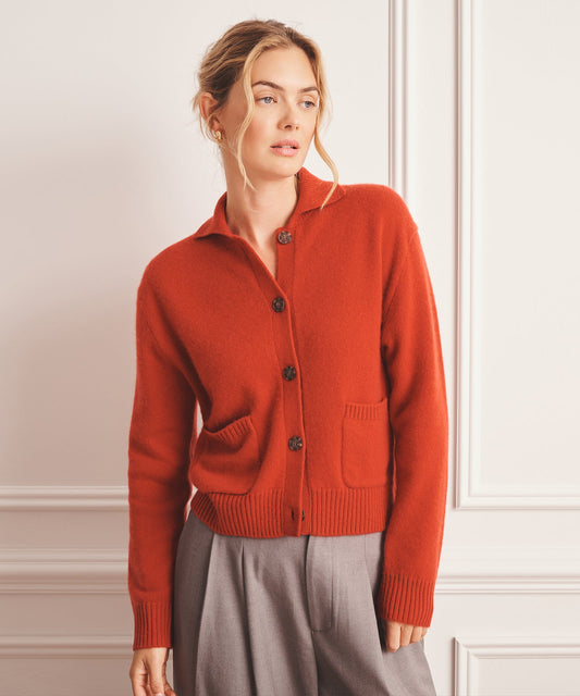 Collared Cashmere Cardigan