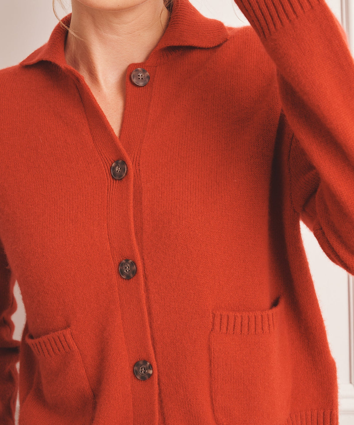 Collared Cashmere Cardigan