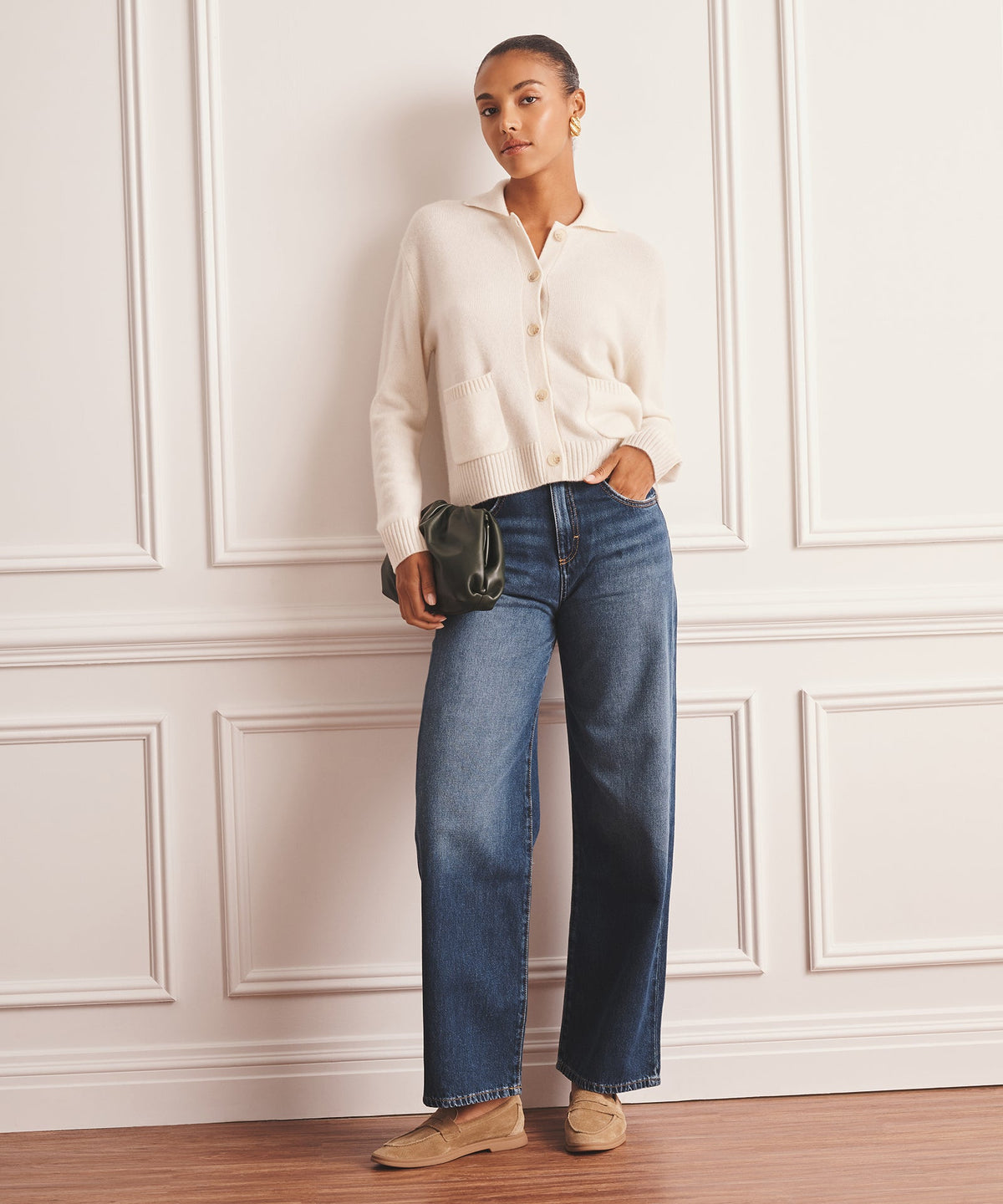 Collared Cashmere Cardigan