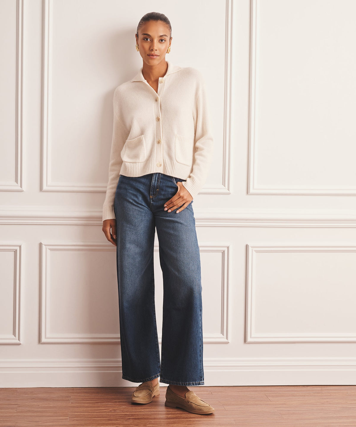 Collared Cashmere Cardigan