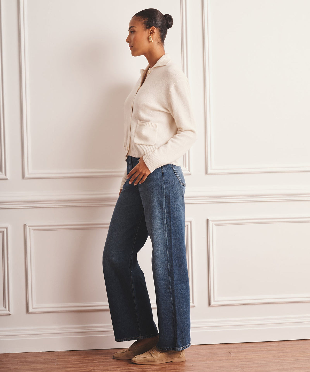 Collared Cashmere Cardigan