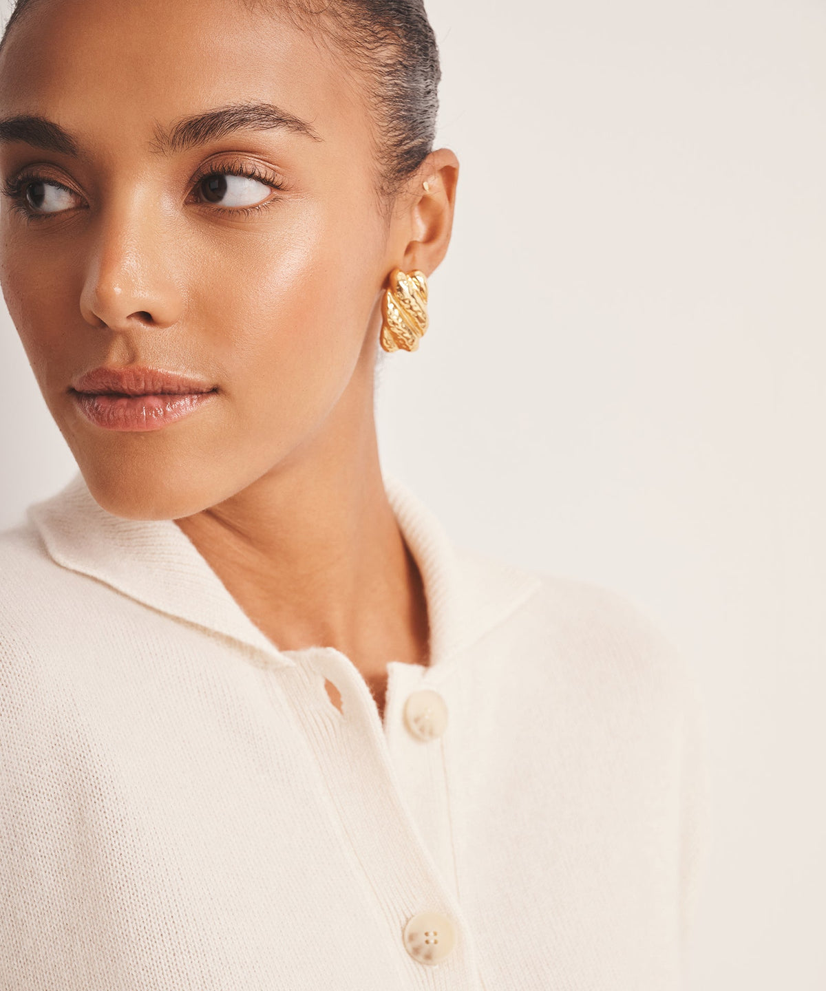 Collared Cashmere Cardigan