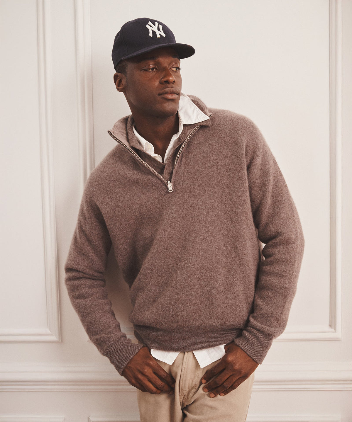 Luxe Cashmere Double Faced Quarter Zip