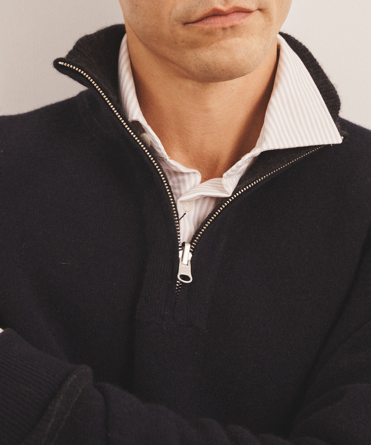 Luxe Cashmere Double Faced Quarter Zip