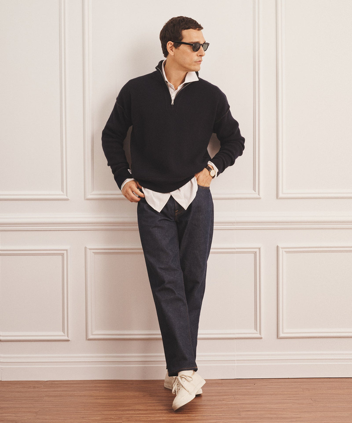 Luxe Cashmere Double Faced Quarter Zip
