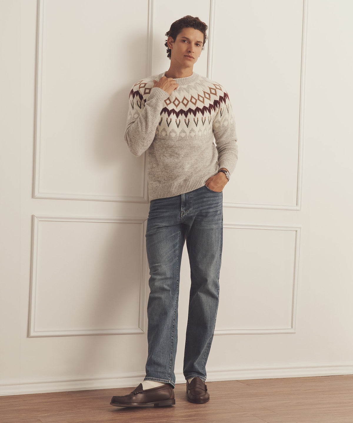 Luxe Cashmere Fair Isle Crewneck