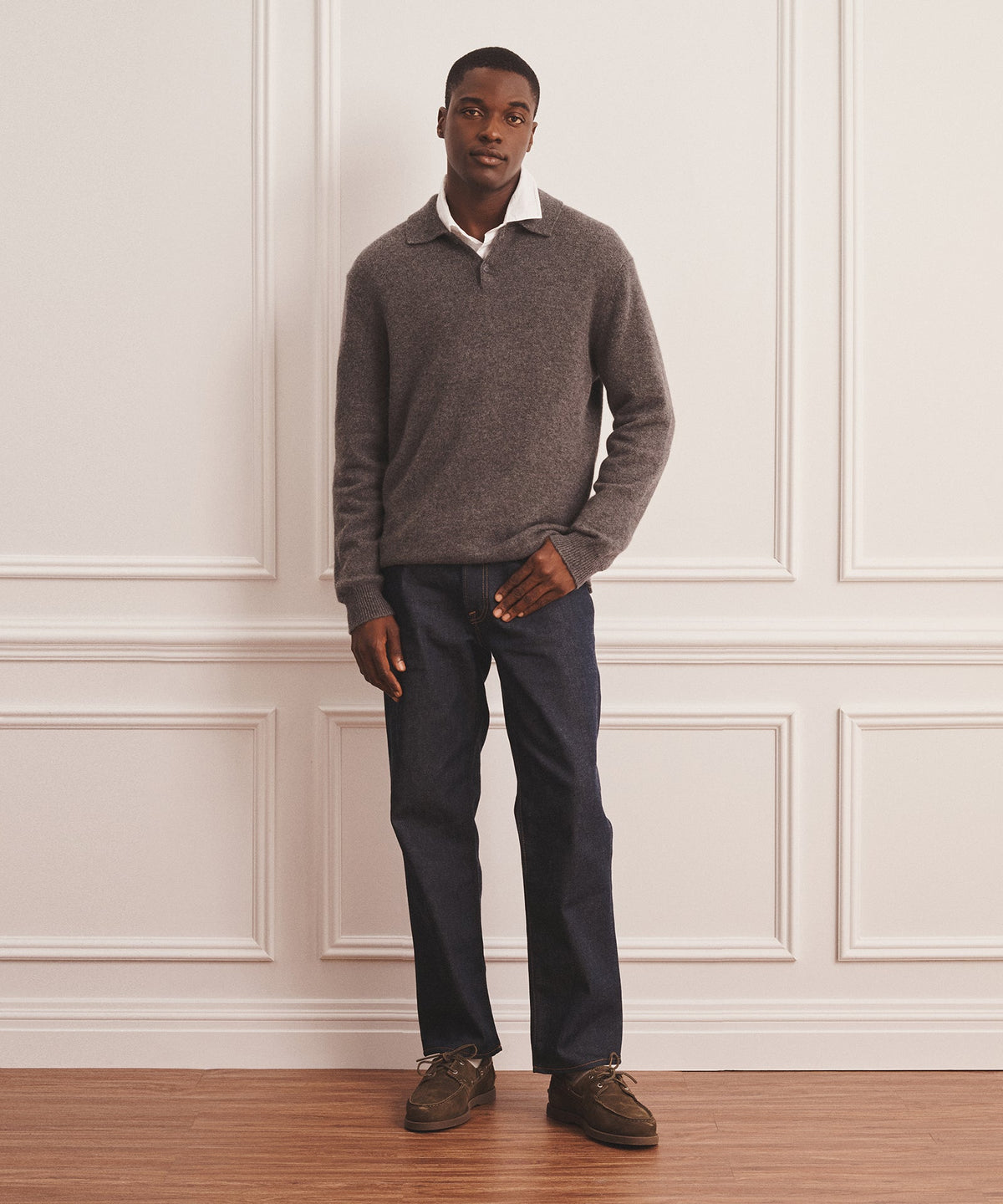 Luxe Cashmere Polo Sweater