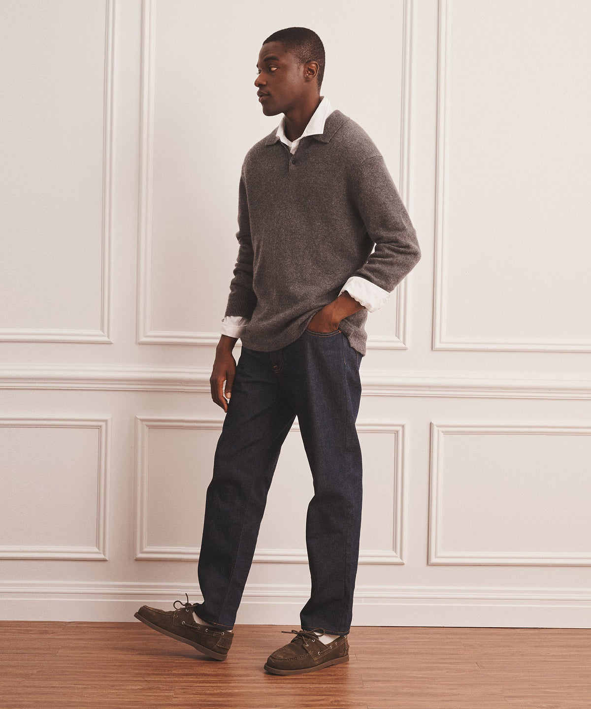 Luxe Cashmere Polo Sweater