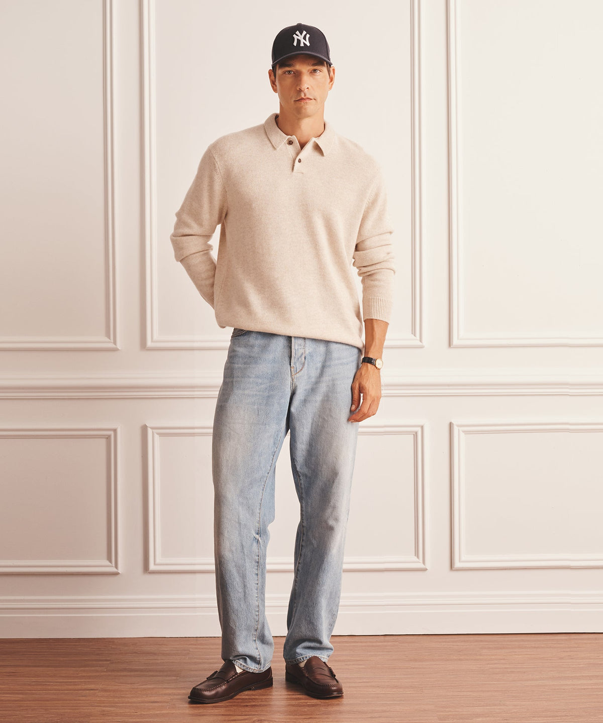Luxe Cashmere Polo Sweater