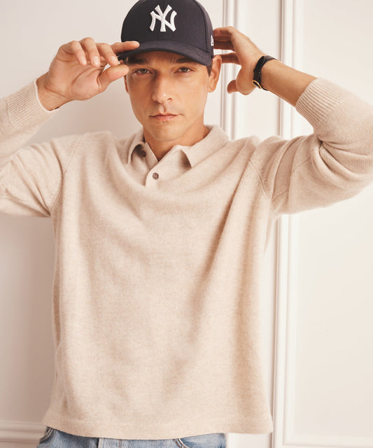 Luxe Cashmere Polo Sweater