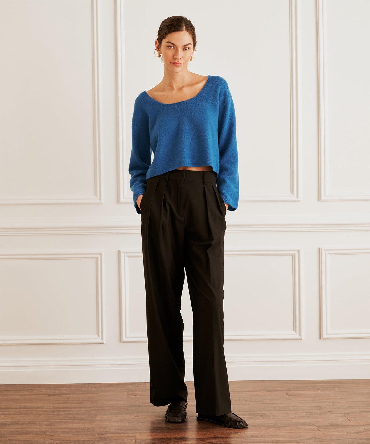 Reversible Cashmere Boatneck Sweater