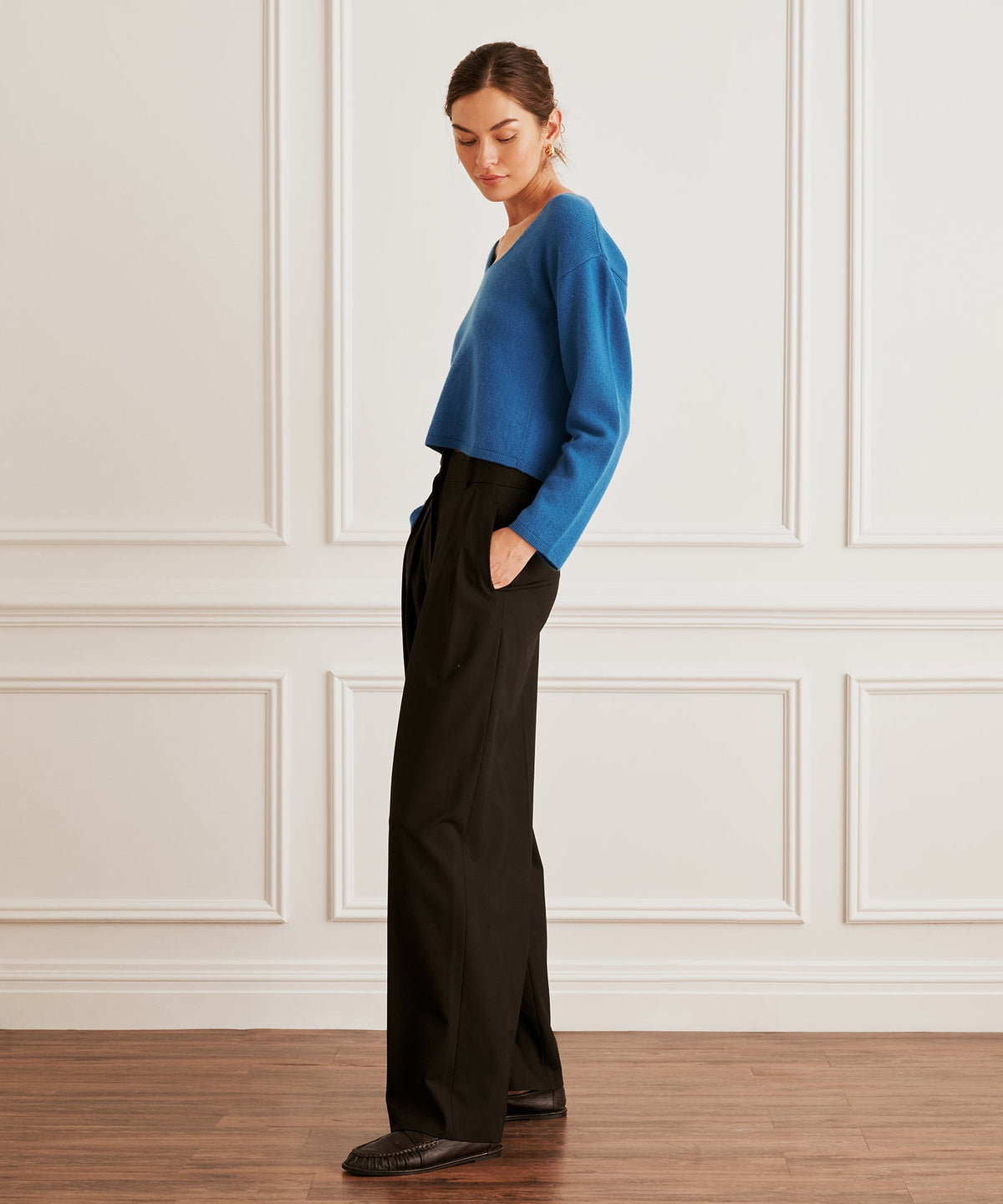 Reversible Cashmere Boatneck Sweater