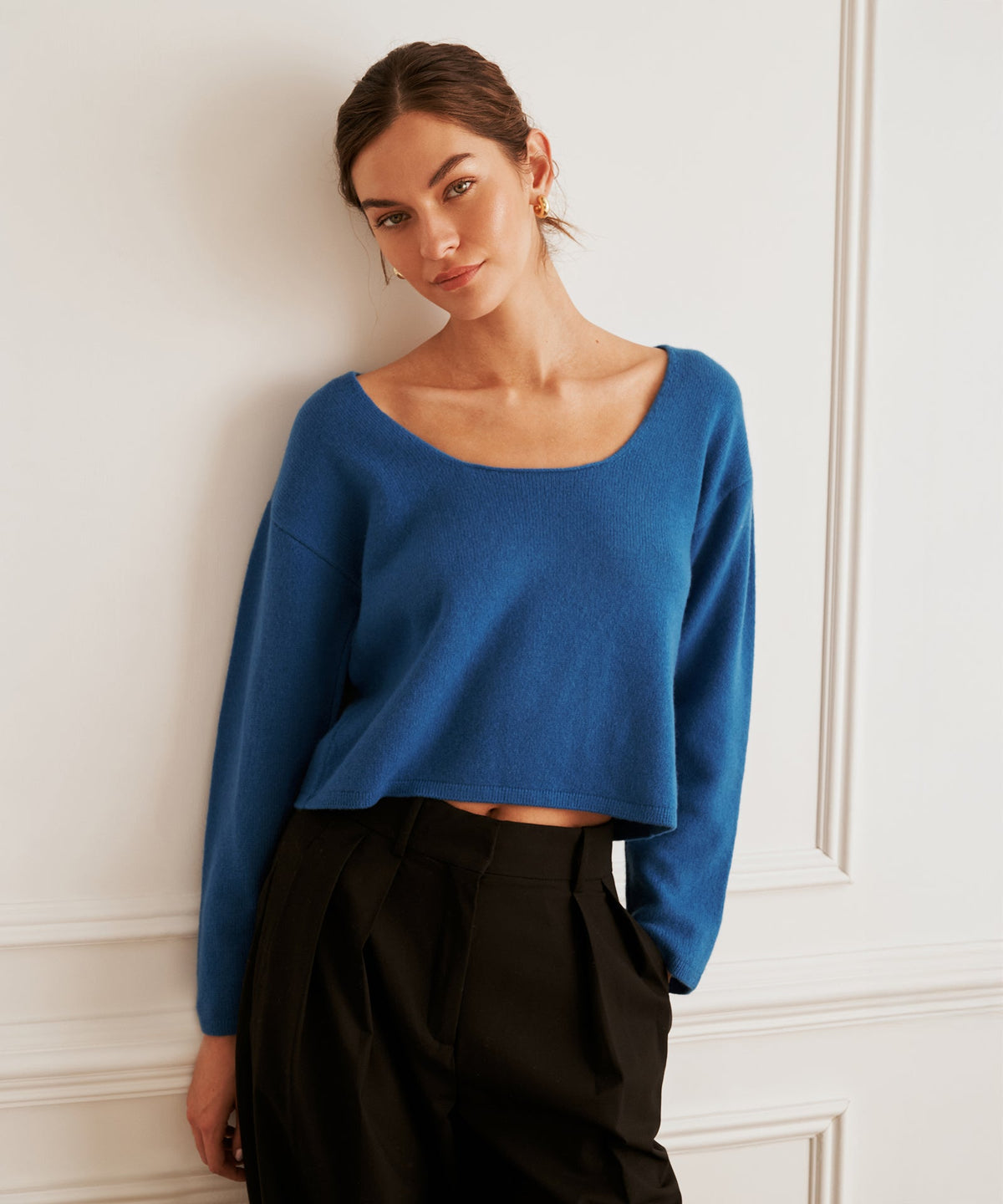 Reversible Cashmere Boatneck Sweater