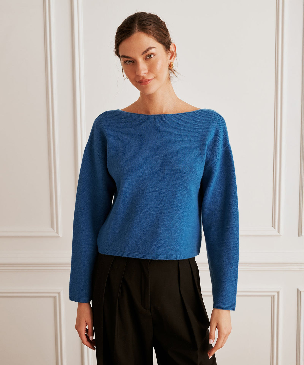 Reversible Cashmere Boatneck Sweater