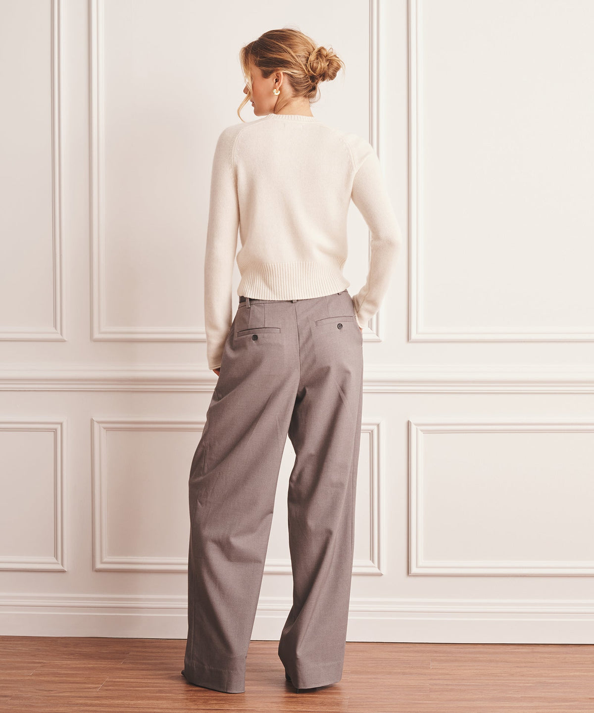 Saddle Cashmere Crewneck Sweater
