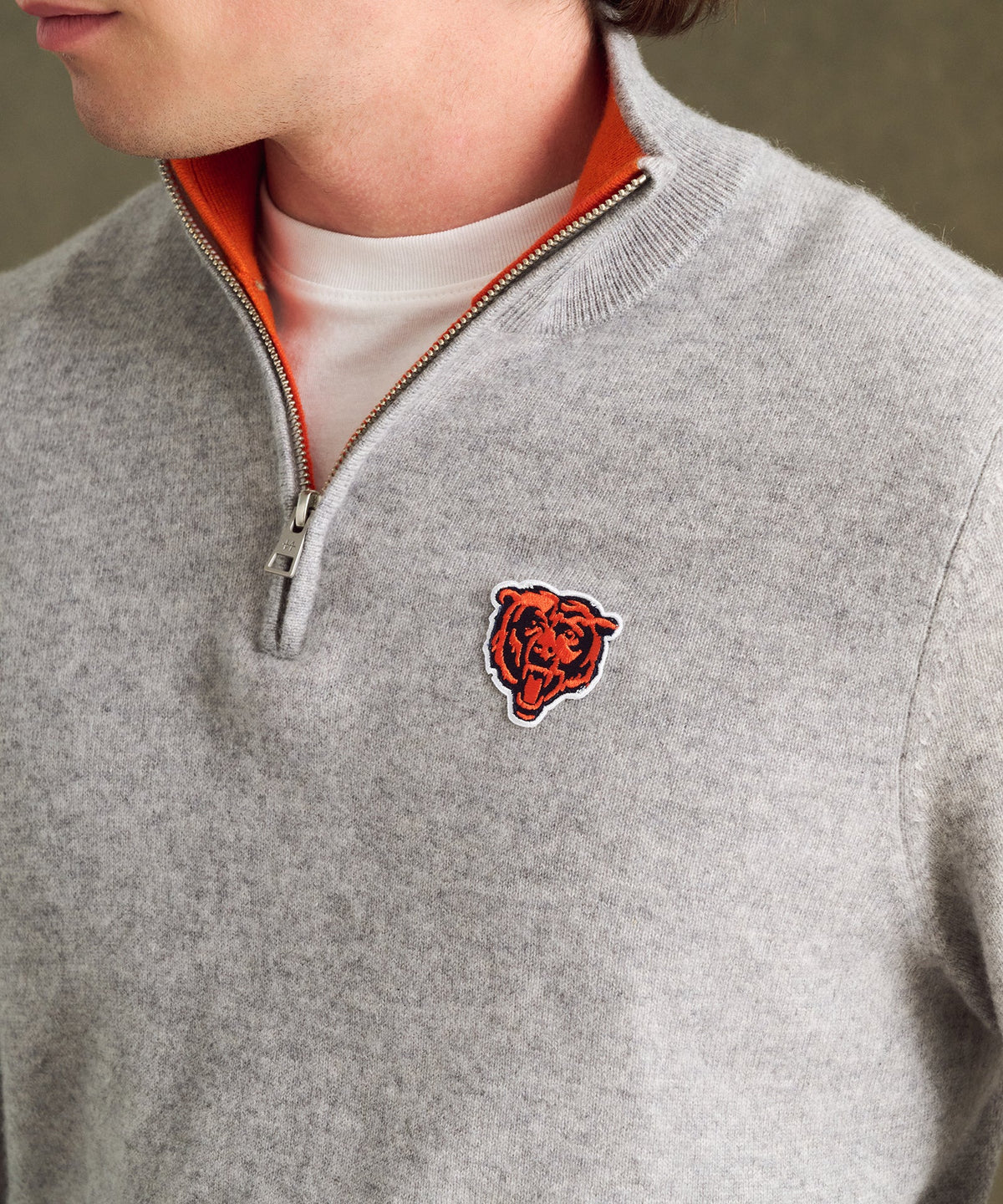 NFL Signature Cashmere Color Blocked Quarter Zip