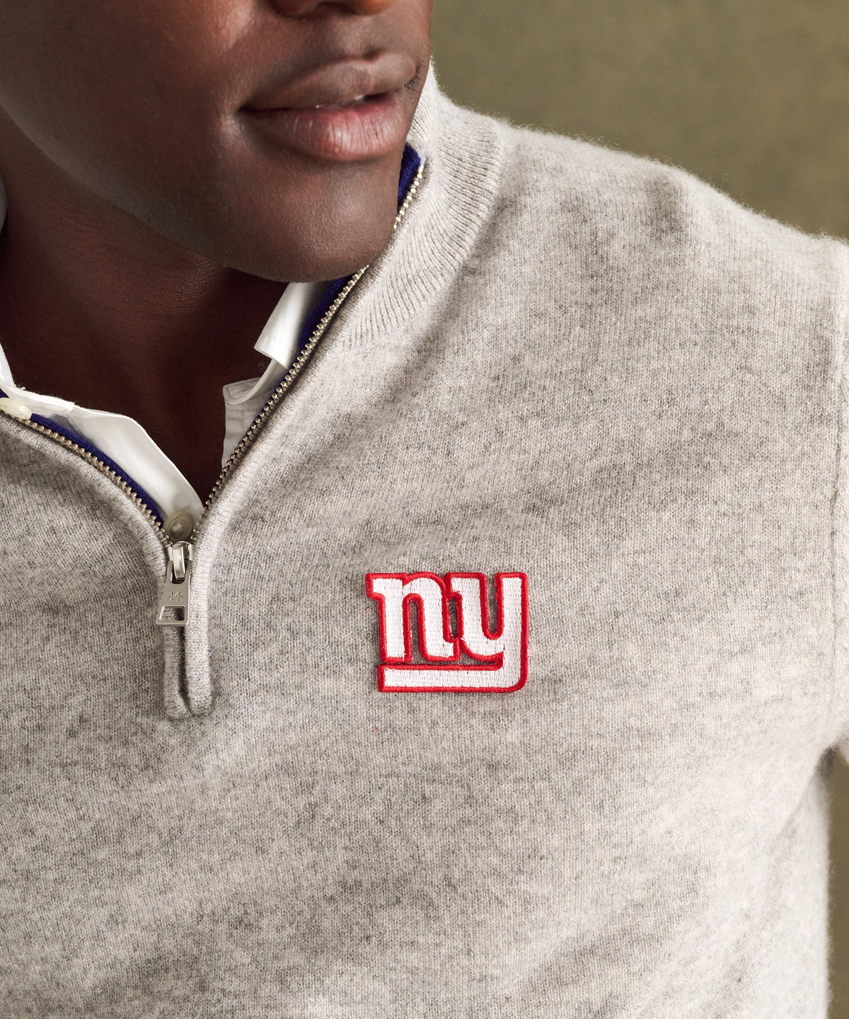 NFL Signature Cashmere Color Blocked Quarter Zip
