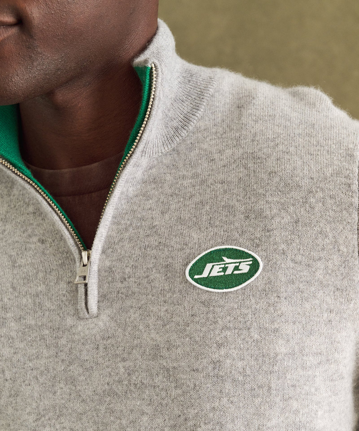 NFL Signature Cashmere Color Blocked Quarter Zip