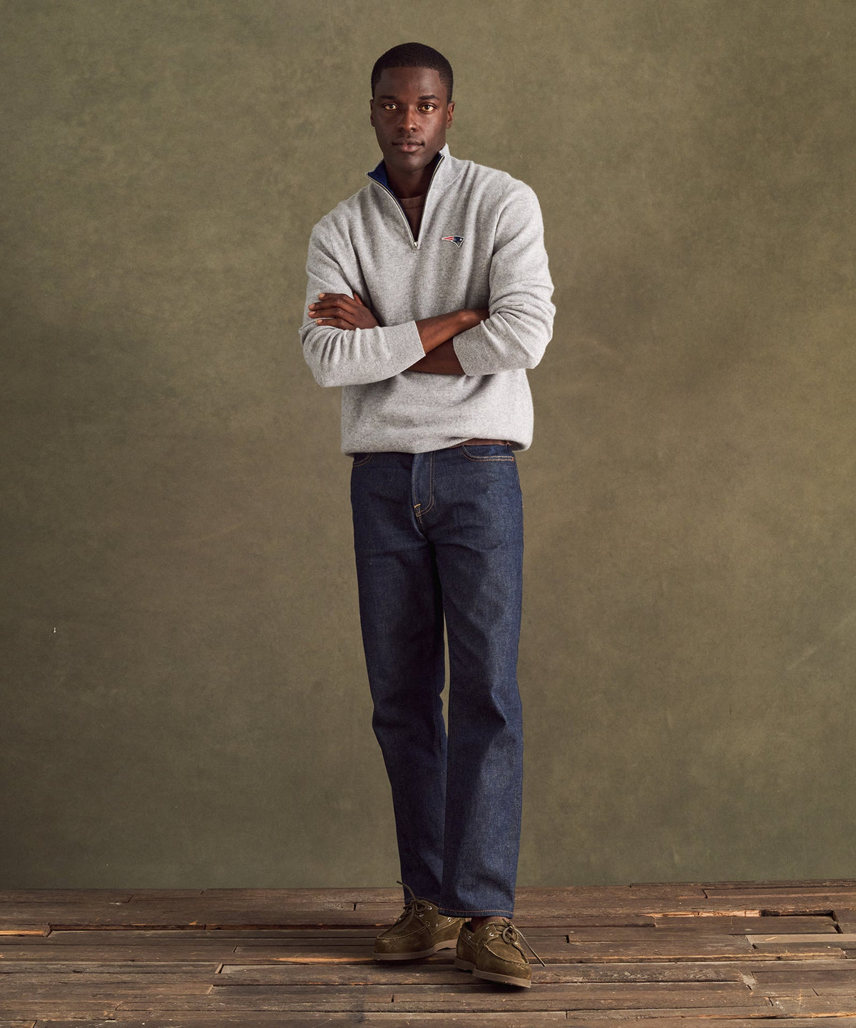 NFL Signature Cashmere Color Blocked Quarter Zip