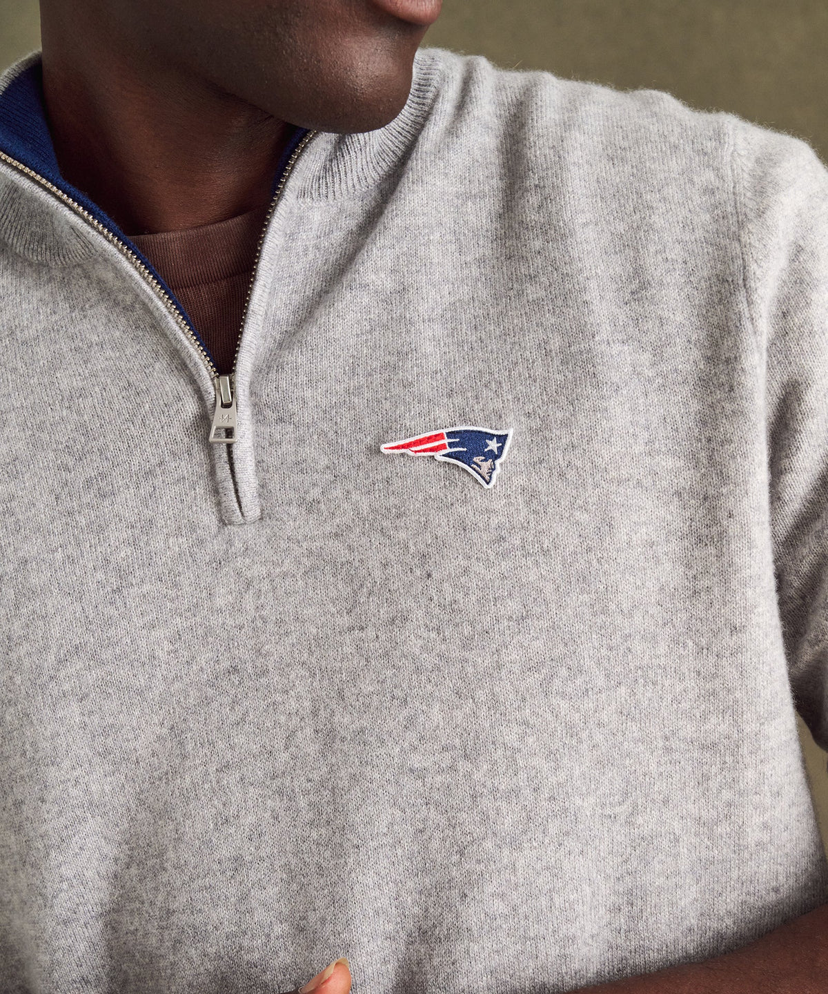 NFL Signature Cashmere Color Blocked Quarter Zip