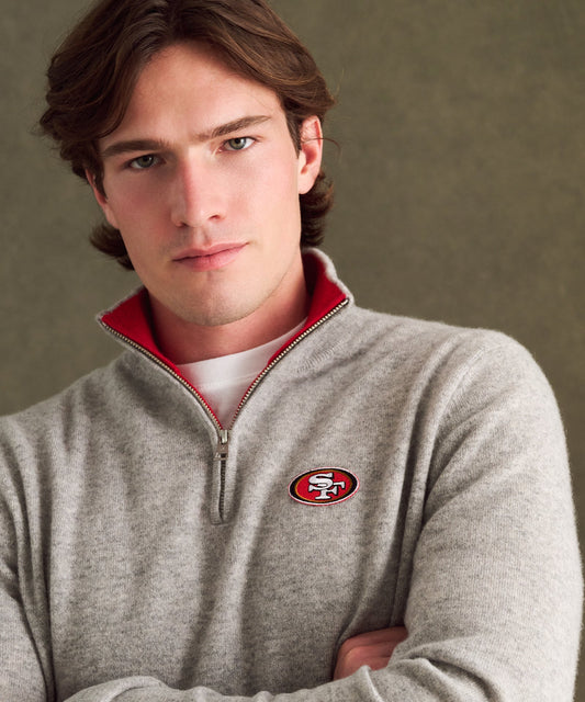 NFL Signature Cashmere Color Blocked Quarter Zip