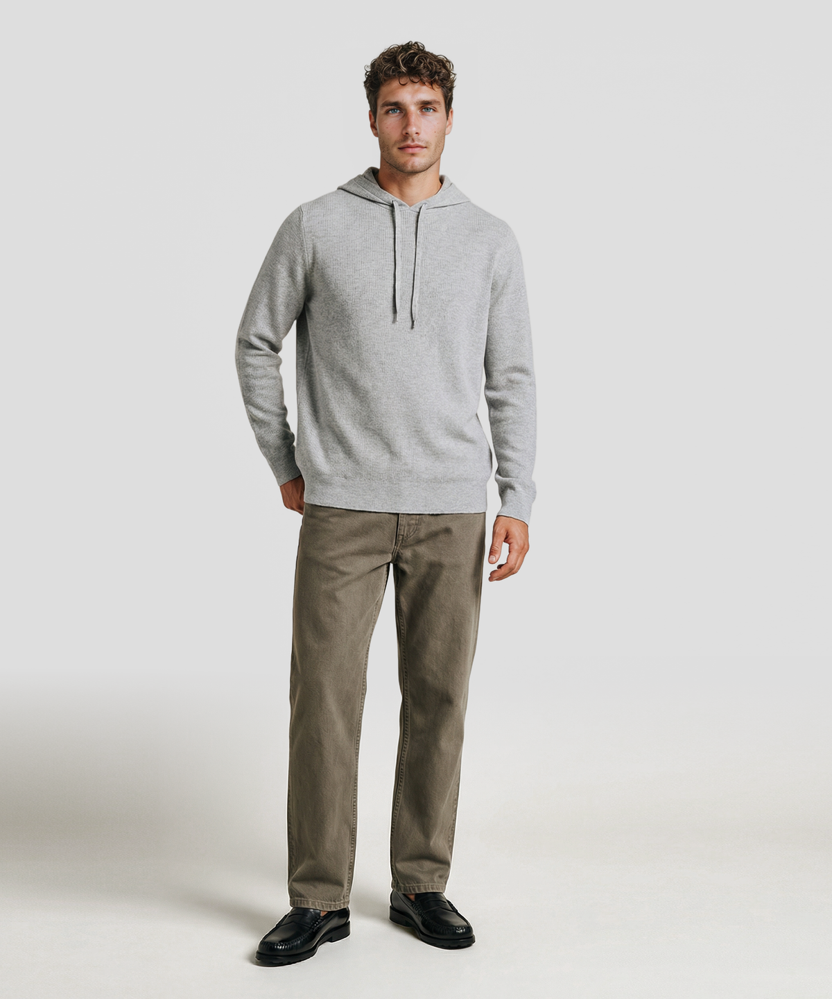Cotton Cashmere Waffle Hoodie