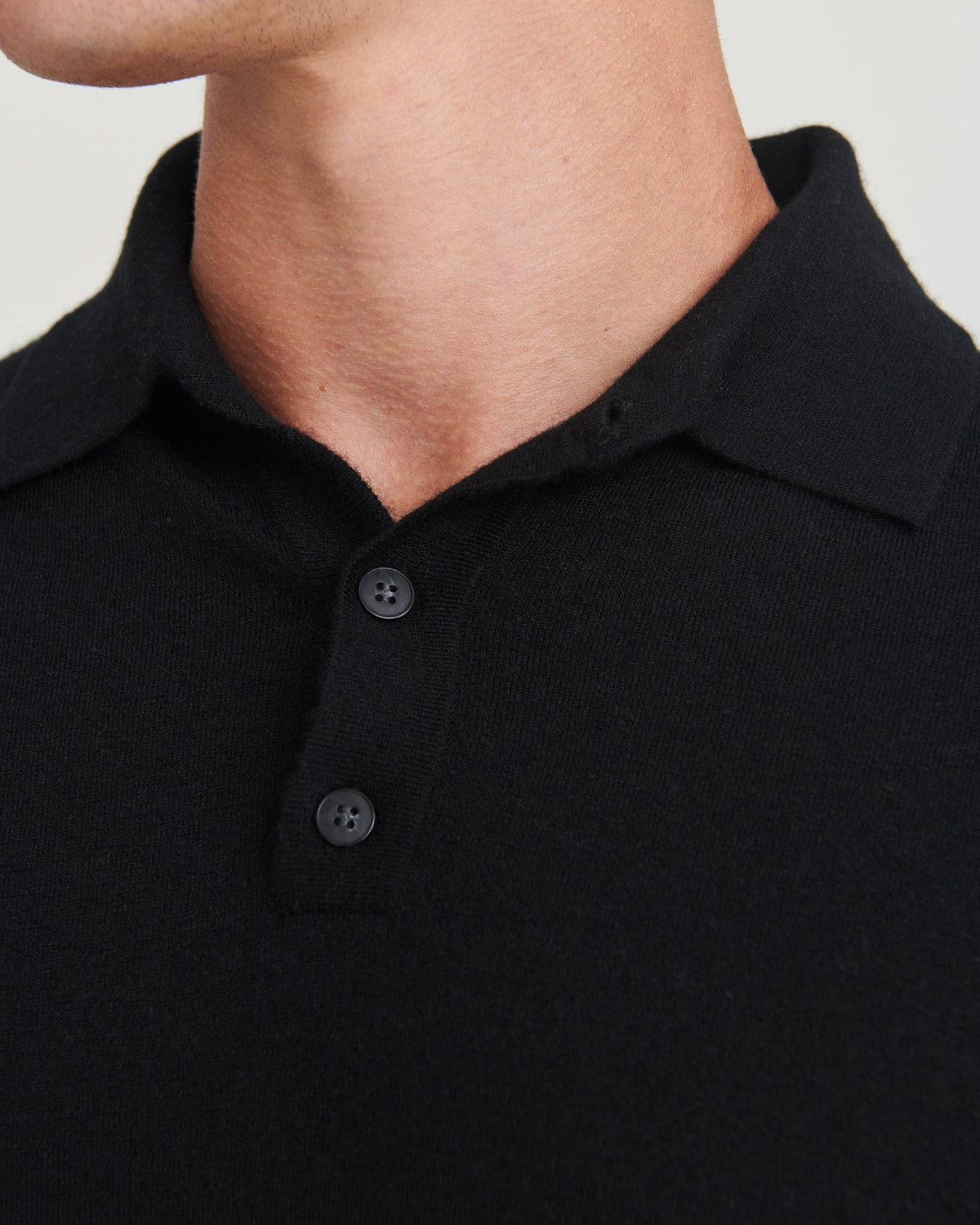 Super Fine Cashmere Long Sleeve Polo