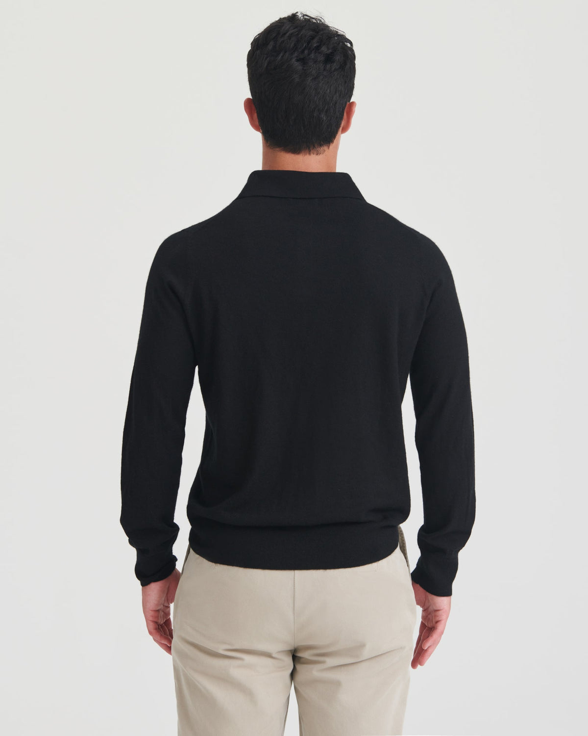 Super Fine Cashmere Long Sleeve Polo