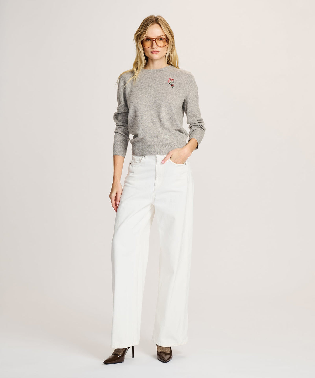 Women's Rose Cashmere Sweater