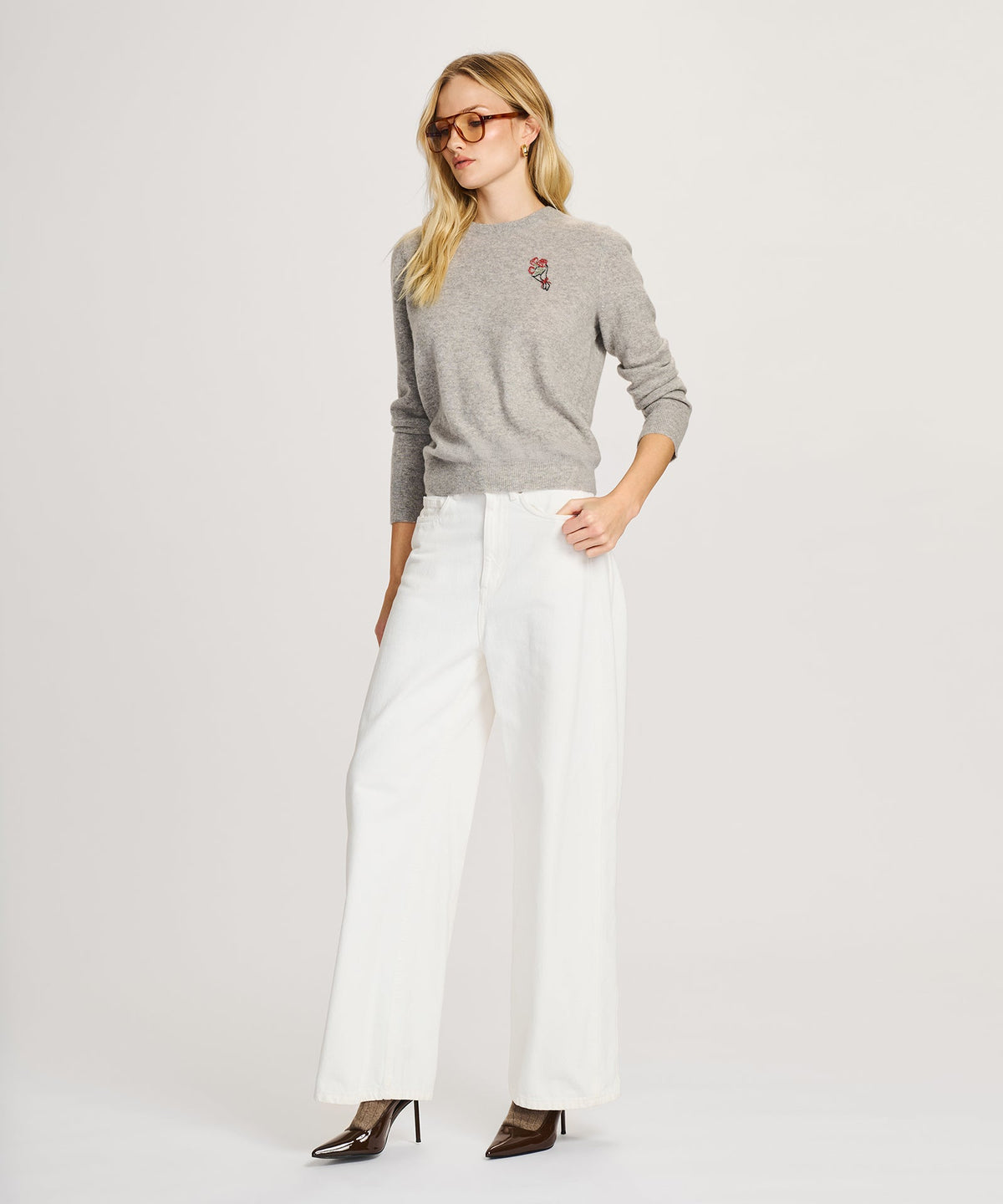 Women's Rose Cashmere Sweater