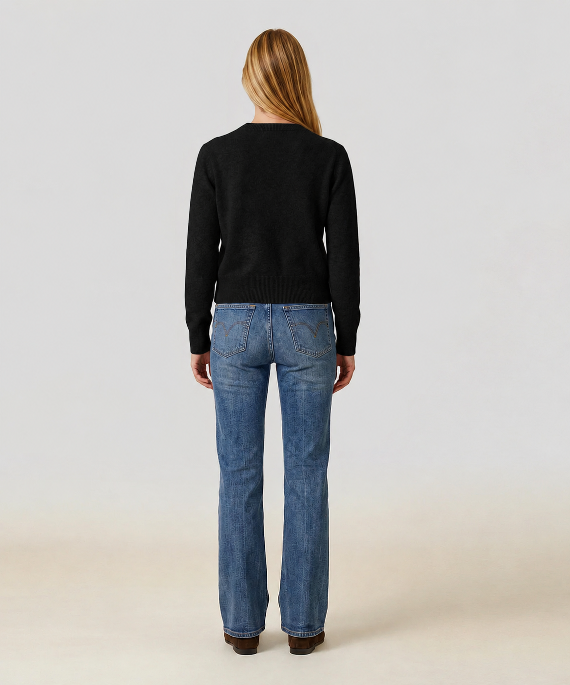 Cashmere Long Sleeve Cropped Pullover
