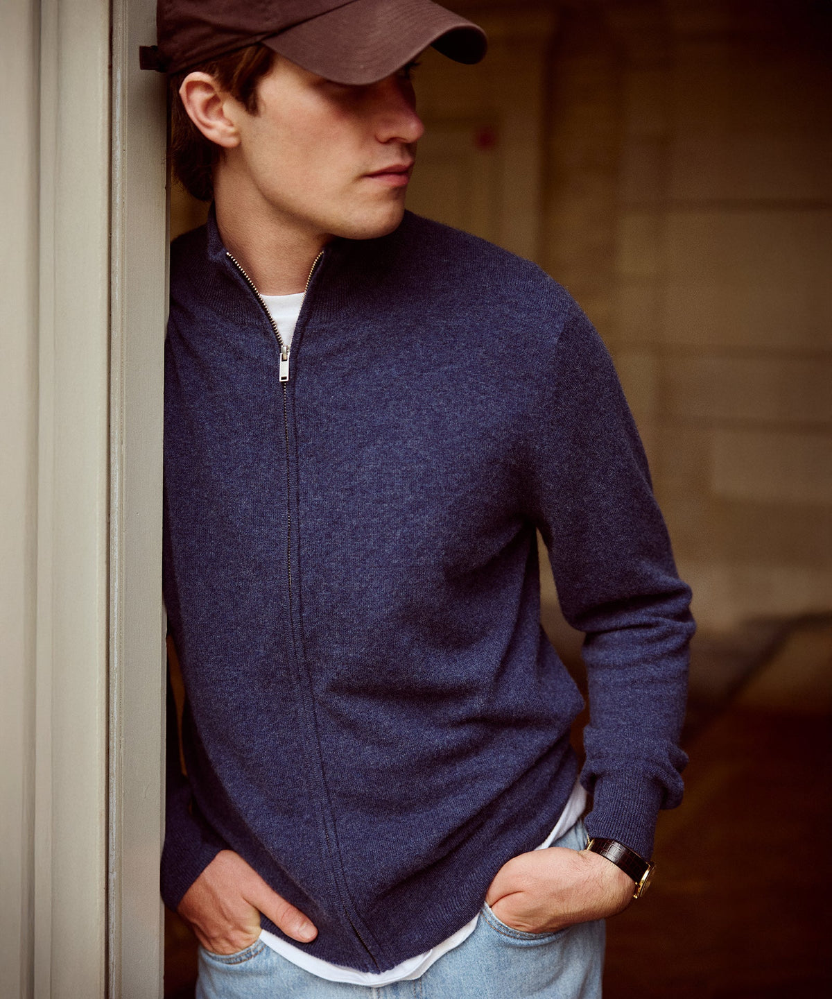 Signature Cashmere Full Zip Sweater