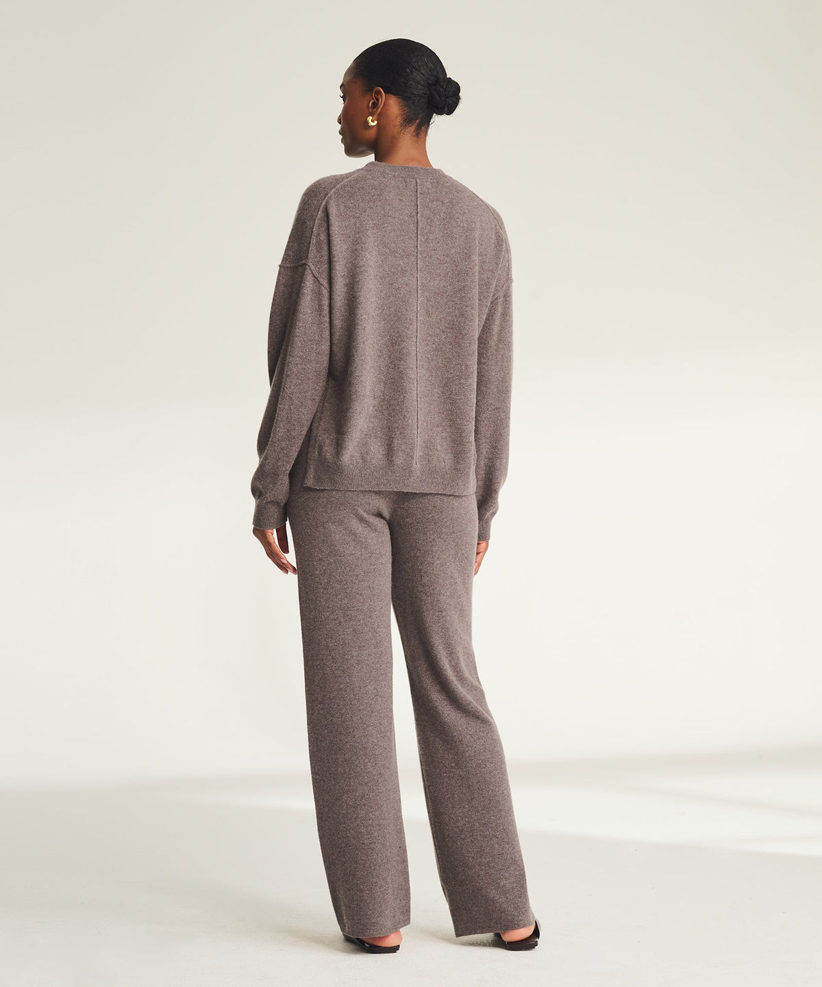 Signature Cashmere Crewneck Sweater with Pintucks
