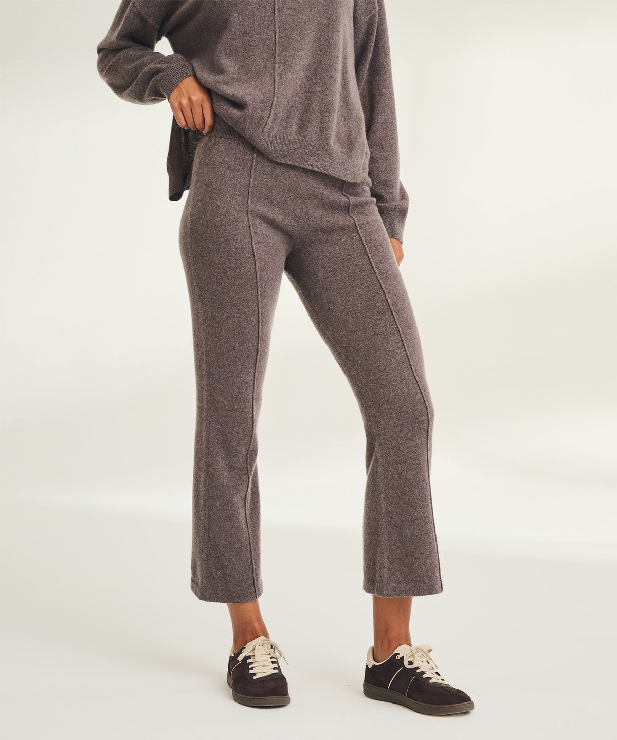 Signature Cashmere Cropped Pant with Pintucks