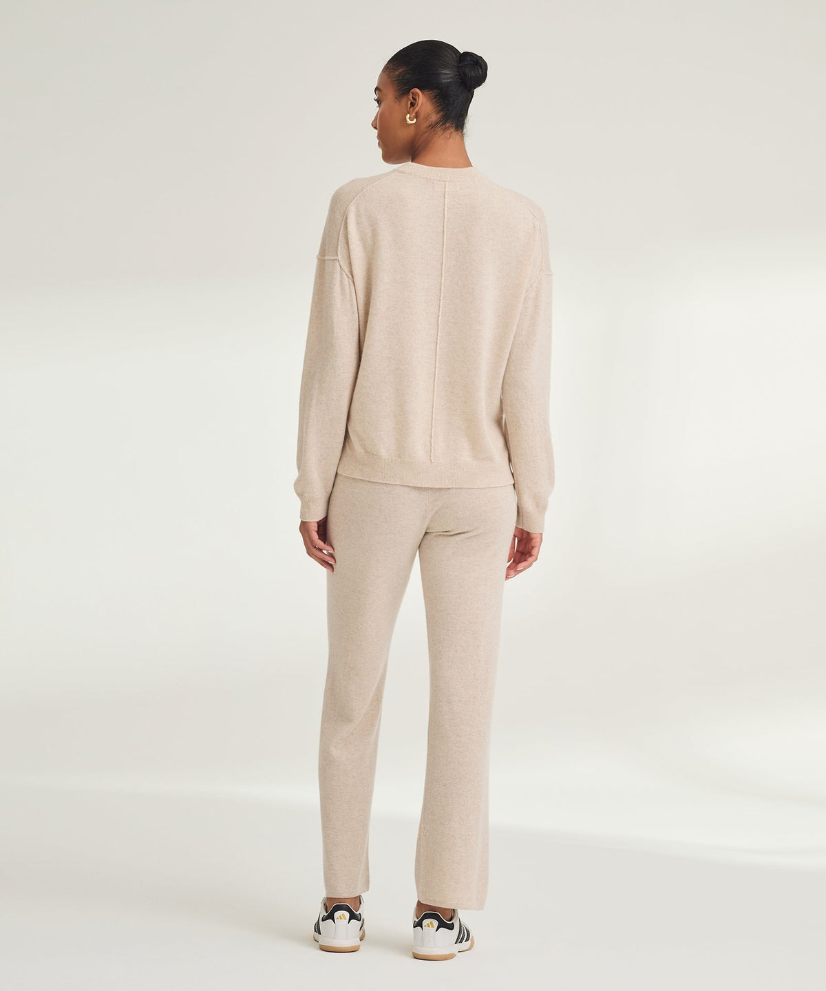 Signature Cashmere Crewneck Sweater with Pintucks