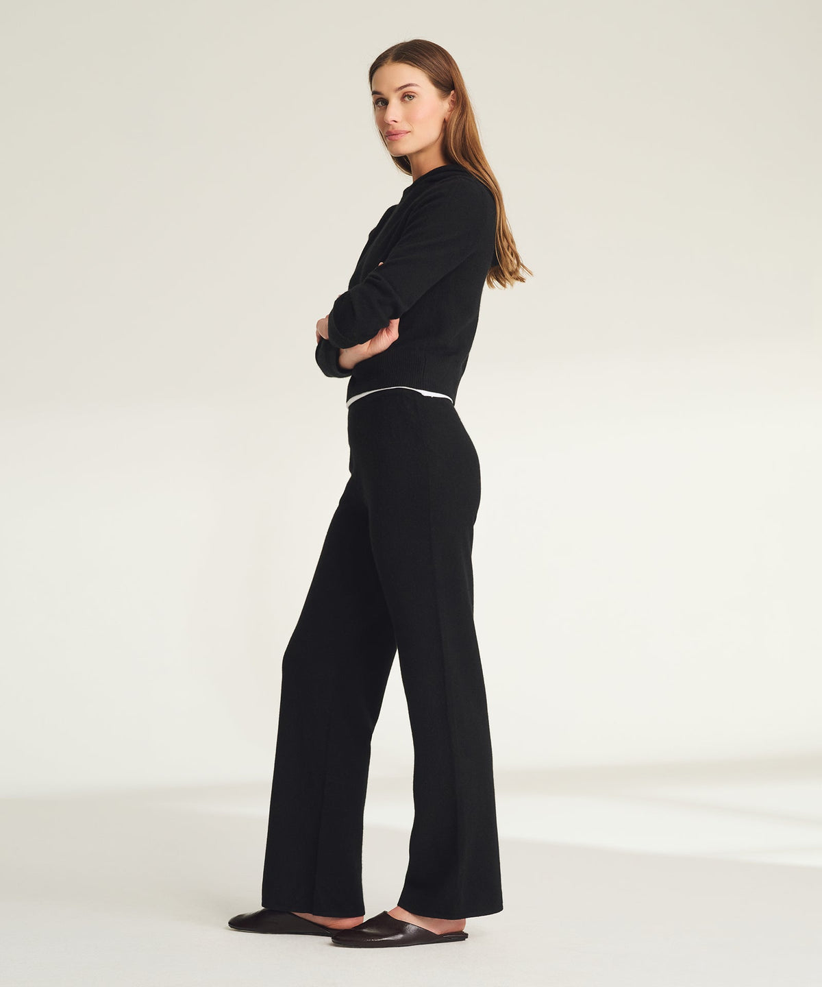 Signature Cashmere Cropped Hoodie