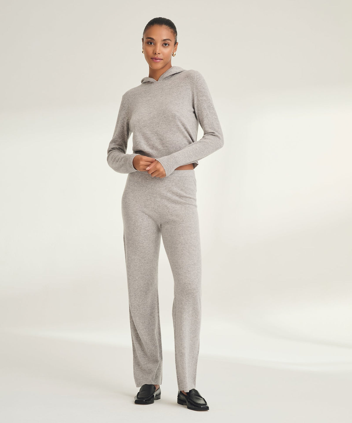 Signature Cashmere Cropped Hoodie