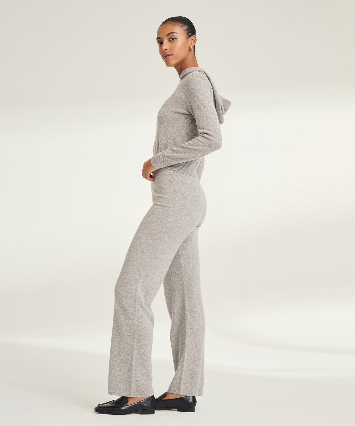 Signature Cashmere Cropped Hoodie