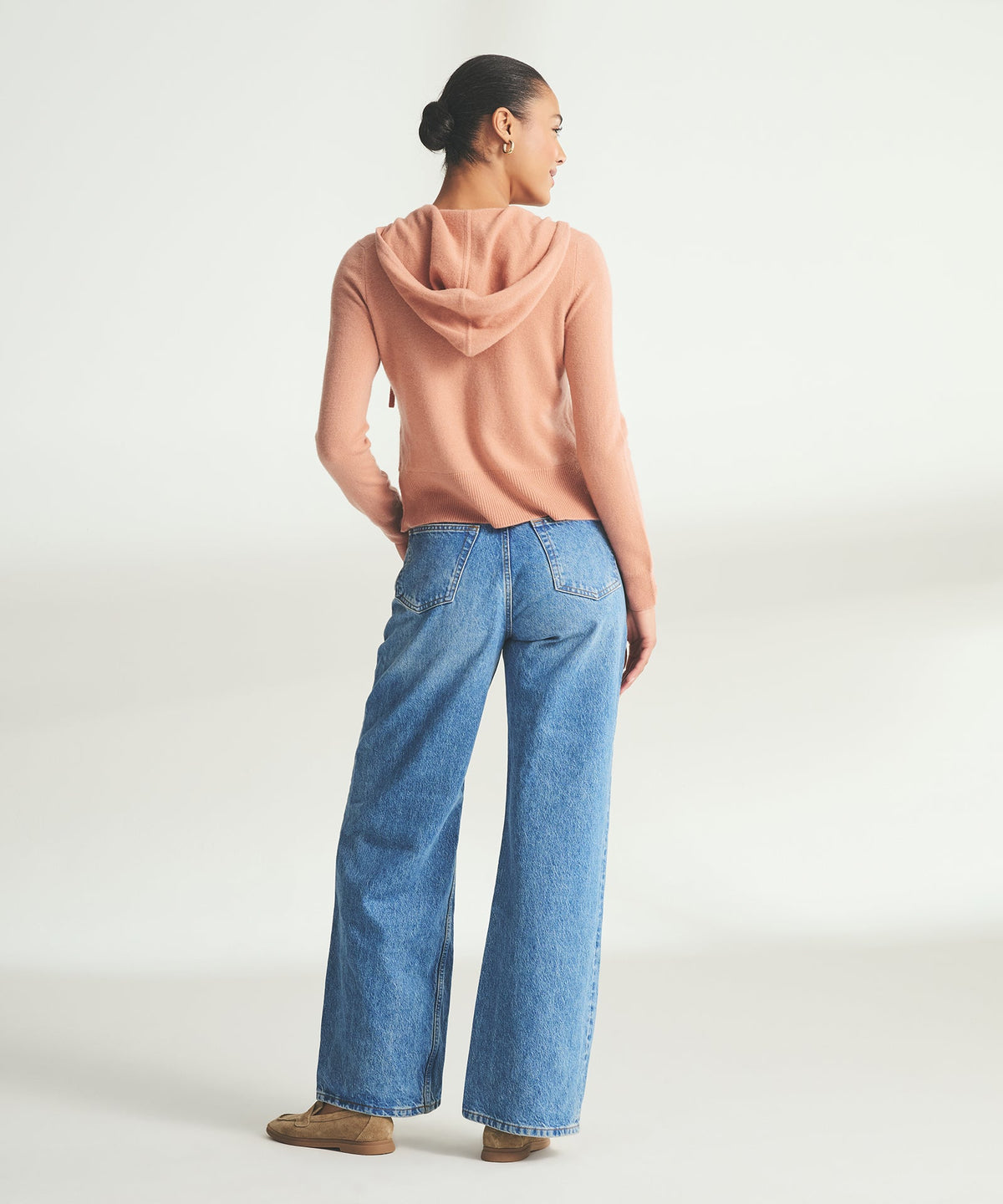 Signature Cashmere Cropped Zip Up Hoodie