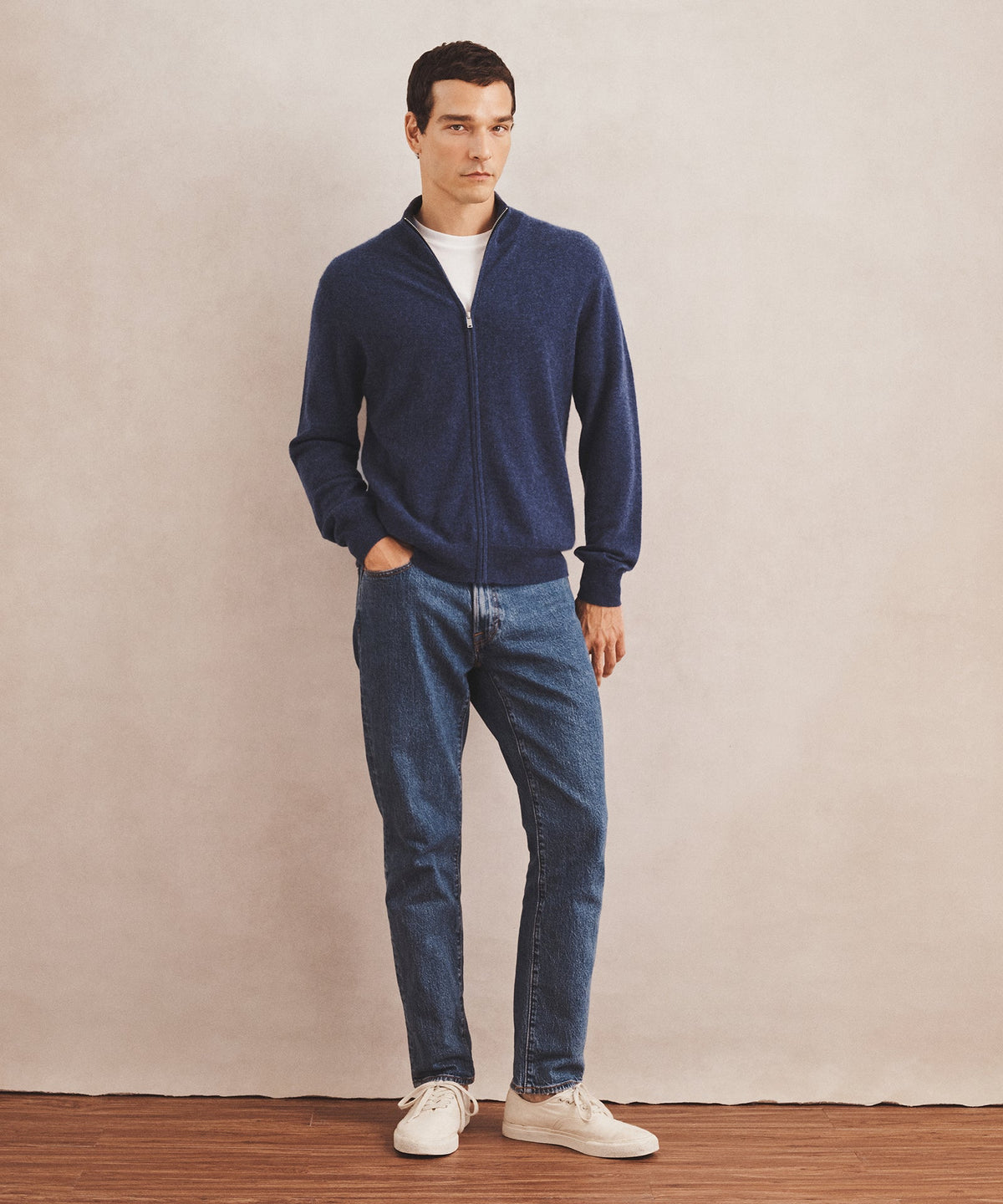 Signature Cashmere Full Zip Sweater