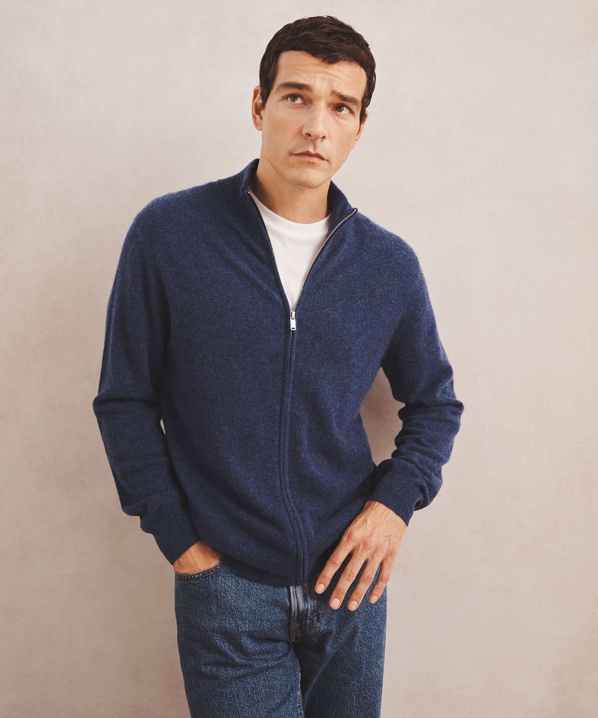 Signature Cashmere Full Zip Sweater