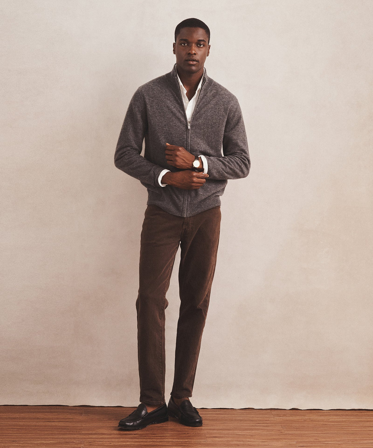 Signature Cashmere Full Zip Sweater