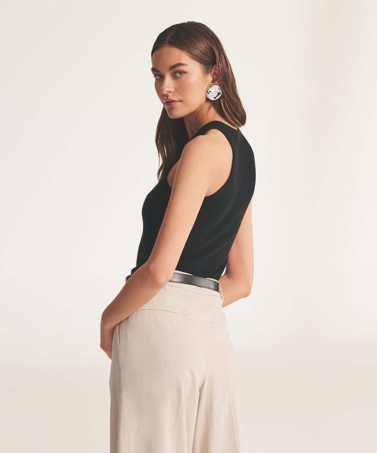 Signature Cashmere High Neck Tank