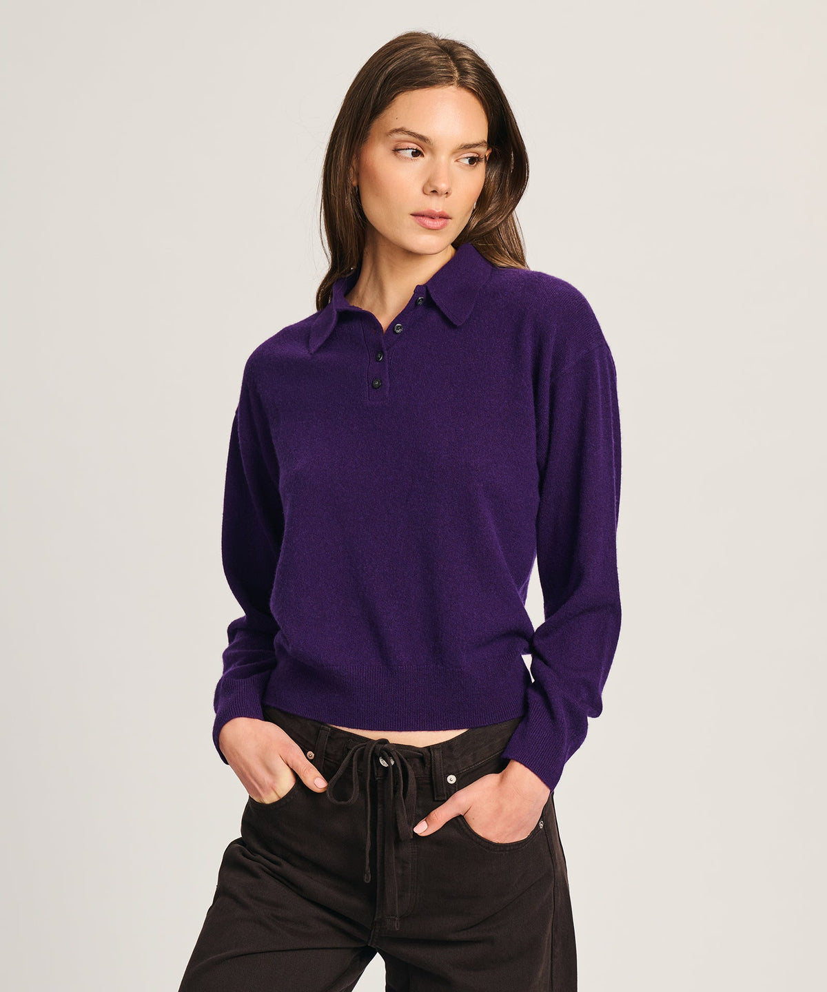 Signature Cashmere Polo Sweater