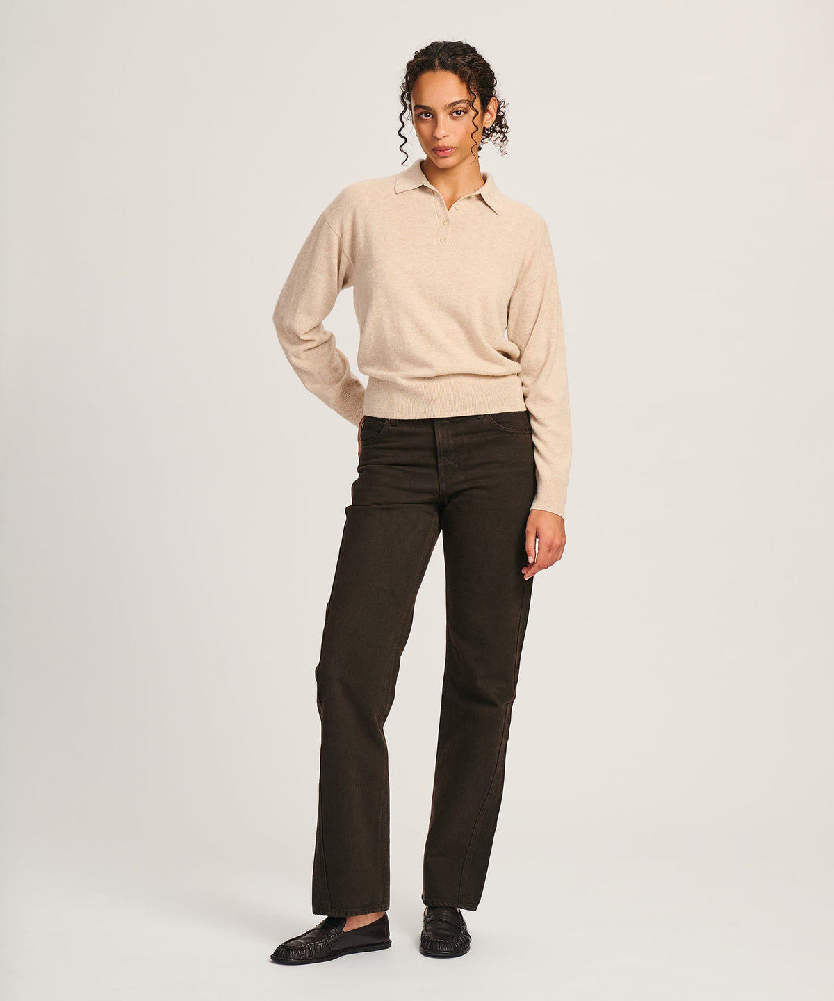 Signature Cashmere Polo Sweater