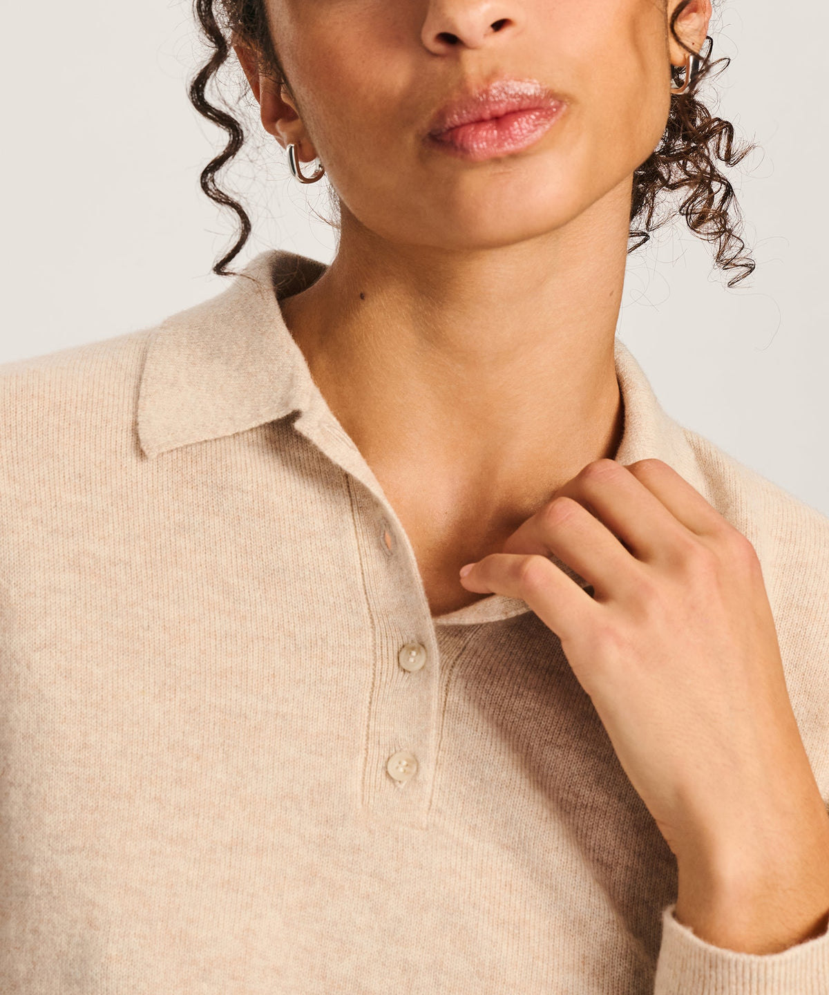Signature Cashmere Polo Sweater