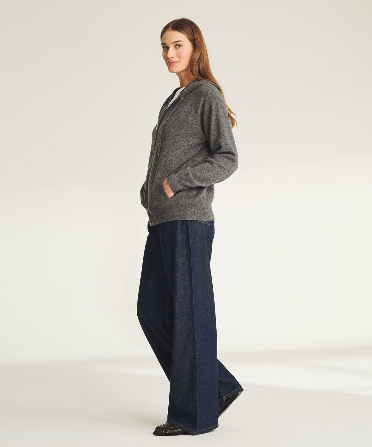 Signature Cashmere Zip Up Hoodie