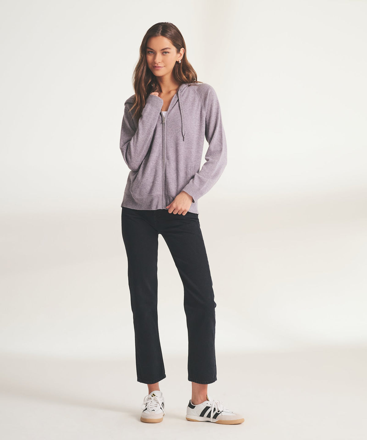 Signature Cashmere Zip Up Hoodie